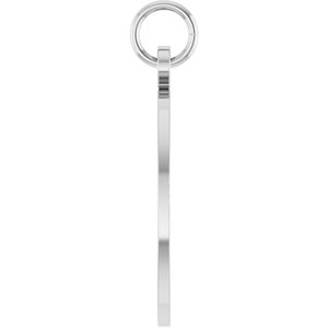Sterling Silver Engravable Oval Disc Pendant – image 3