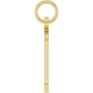 10K Yellow Gold Engravable Dog Tag Pendant – image 3