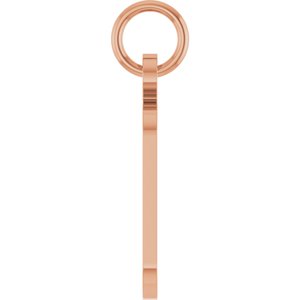 14K Rose Gold Engravable Dog Tag Pendant – image 3