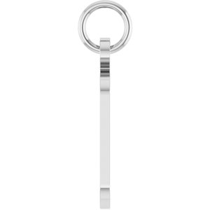 10K White Gold Engravable Dog Tag Pendant – image 3