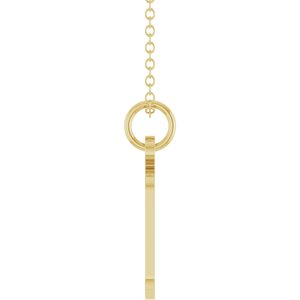14K Yellow Gold Engravable Dog Tag 18" Necklace – image 3