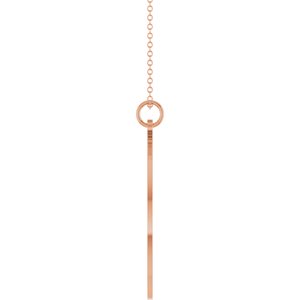 14K Rose Gold Engravable Round Disc 18" Necklace – image 3