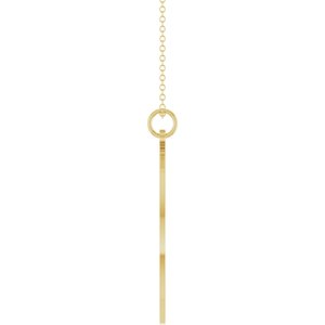 10K Yellow Gold Engravable Round Disc 18" Necklace – image 3