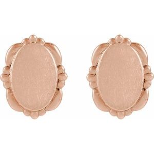 14K Rose Gold Vintage-Inspired Earrings – image 2