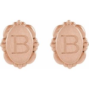 14K Rose Gold Vintage-Inspired Earrings – image 4