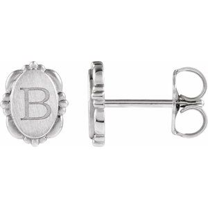 14K White Gold Vintage-Inspired Earrings – image 3
