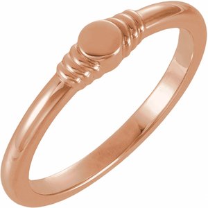 14K Rose Gold Engravable Stackable Ring