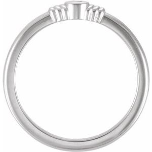 14K White Gold Engravable Stackable Ring – image 2