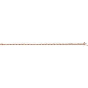18K Rose 2 1/4 CTW Natural Diamond Line 7 1/4" Bracelet