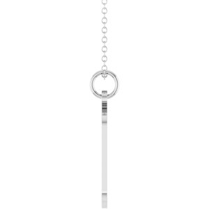 10K White Gold Engravable Dog Tag 18" Necklace – image 3