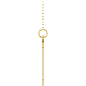 10K Yellow Gold Engravable Dog Tag 18" Necklace – image 3