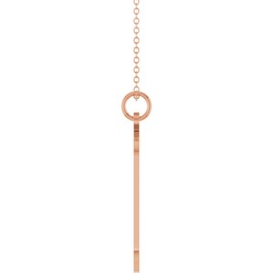 14K Rose Gold Engravable Dog Tag 18" Necklace – image 3
