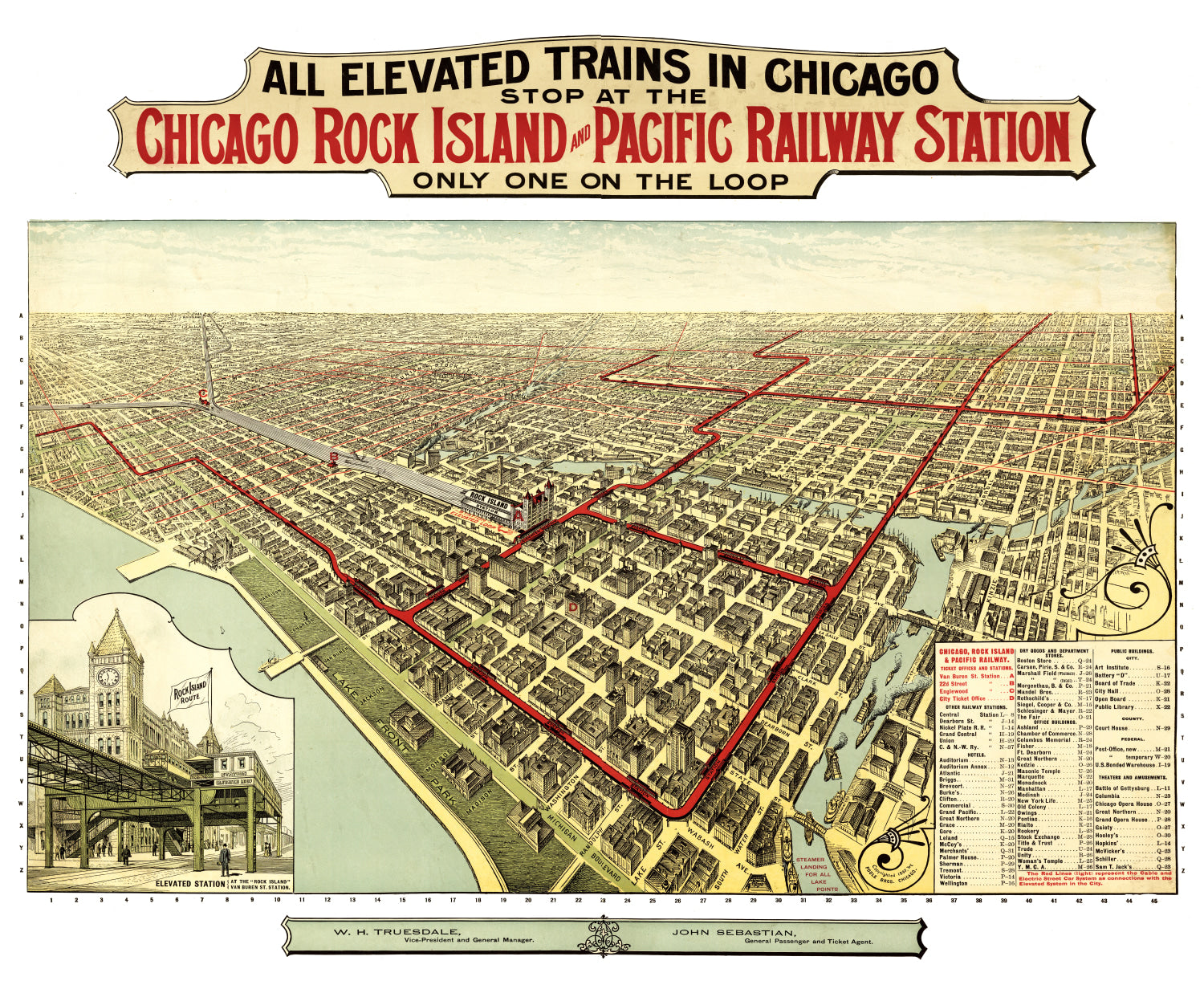 Vintage Map of Chicago, Illinois 1897