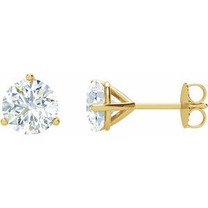 14K Yellow Gold 2 CTW Natural Diamond Stud Earrings