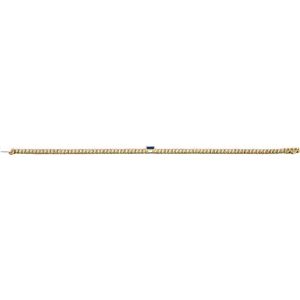 14K Yellow Gold 2 3/4 CTW Lab-Grown Blue Sapphire & Lab-Grown Diamond 7" Bracelet – image 4