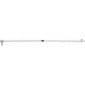 14K White Gold 2 3/4 CTW Lab-Grown Emerald & Lab-Grown Diamond 7" Bracelet – image 3