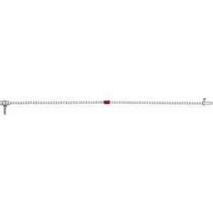 14K White Gold 2 3/4 CTW Lab-Grown Ruby & Lab-Grown Diamond 7" Bracelet – image 3