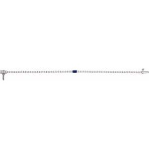 14K White Gold 2 3/4 CTW Lab-Grown Blue Sapphire & Lab-Grown Diamond 7" Bracelet – image 3