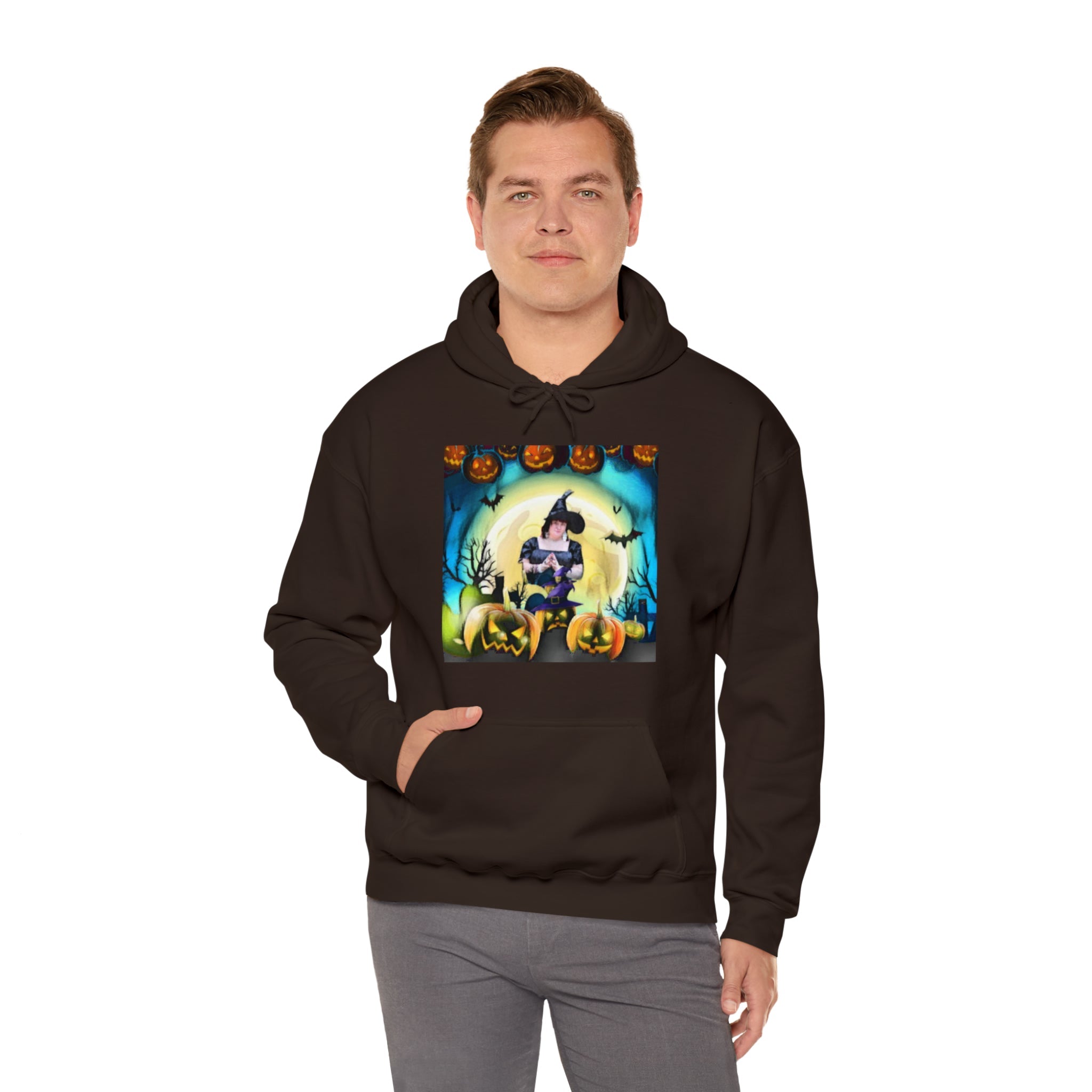 Scary Witch Unisex Heavy Blend™ Hooded Sweatshirt up to 5XL