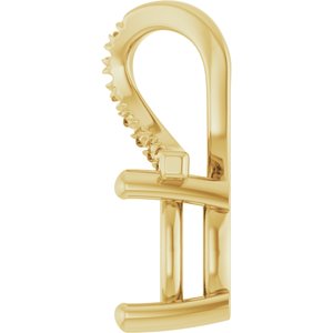 10K Yellow Gold 7.5x7.5 mm Cushion Pendant Mounting – image 6