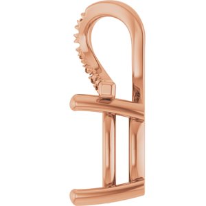 10K Rose Gold 11x11 mm Cushion Pendant Mounting – image 6