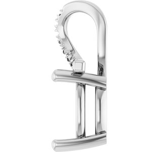 Platinum 11x11 mm Cushion Pendant Mounting – image 6