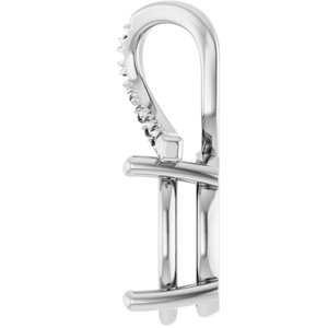 Continuum Sterling Silver 13x11 mm Oval Pendant Mounting – image 6