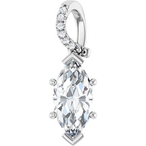 Continuum Sterling Silver 12x6 mm Marquise Pendant Mounting