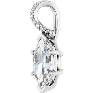 Continuum Sterling Silver 12x6 mm Marquise Pendant Mounting – image 3