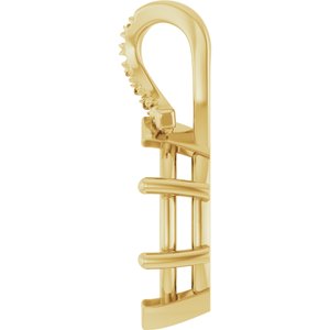 14K Yellow Gold 12x6 mm Marquise Pendant Mounting – image 6