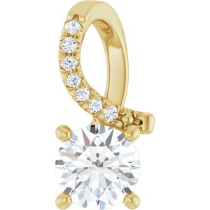 10K Yellow Gold 5.8 mm Round Pendant Mounting