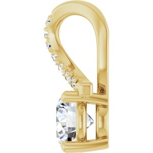 10K Yellow Gold 5.8 mm Round Pendant Mounting – image 5