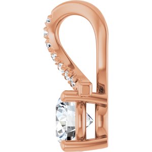 14K Rose Gold 5.8 mm Round Pendant Mounting – image 5