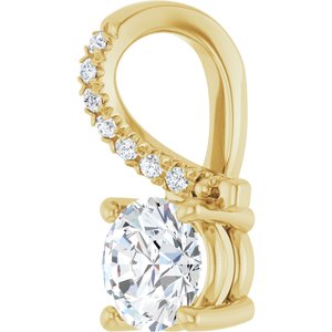 10K Yellow Gold 5.8 mm Round Pendant Mounting – image 3