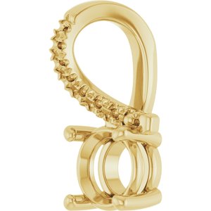 10K Yellow Gold 5.8 mm Round Pendant Mounting – image 4