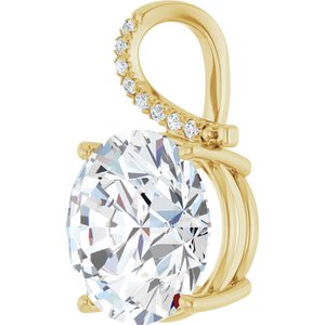 10K Yellow Gold 16 mm Round Pendant Mounting – image 3