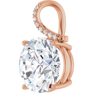 14K Rose Gold 16 mm Round Pendant Mounting – image 3