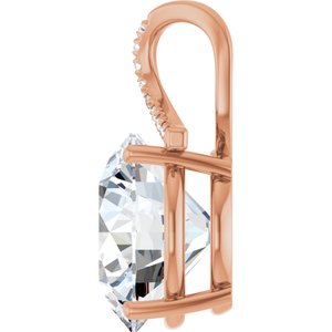 10K Rose Gold 16 mm Round Pendant Mounting – image 5
