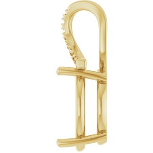 14K Yellow Gold 16 mm Round Pendant Mounting – image 6