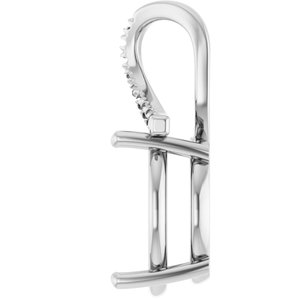 18K White Gold 16 mm Round Pendant Mounting – image 6