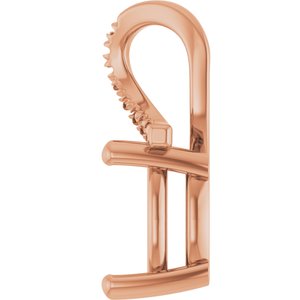 14K Rose Gold 10x10 mm Cushion Pendant Mounting – image 6