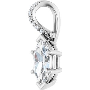 Continuum Sterling Silver 10x5 mm Marquise Pendant Mounting – image 3
