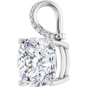 Continuum Sterling Silver 14x14 mm Cushion Pendant Mounting – image 3