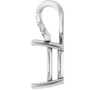 Continuum Sterling Silver 14x14 mm Cushion Pendant Mounting – image 6