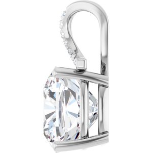 Sterling Silver 14x14 mm Cushion Pendant Mounting – image 5