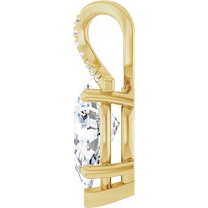 14K Yellow Gold 12x7.5 mm Pear Pendant Mounting – image 5