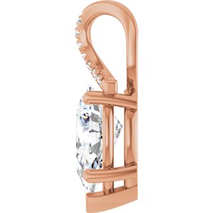 10K Rose Gold 12x7.5 mm Pear Pendant Mounting – image 5