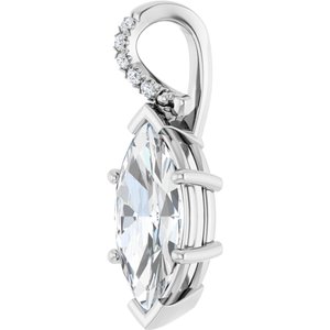 Continuum Sterling Silver 15x7 mm Marquise Pendant Mounting – image 3