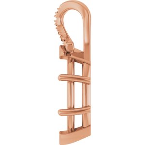 10K Rose Gold 15x7 mm Marquise Pendant Mounting – image 6