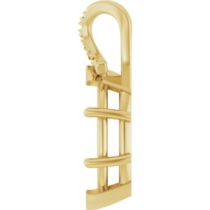18K Yellow Gold 15x7 mm Marquise Pendant Mounting – image 6